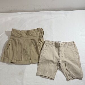 The Children's Place Tan and Beige Kids Shorts Set